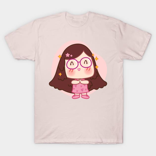 Cute girl design T-Shirt by BrightLightArts